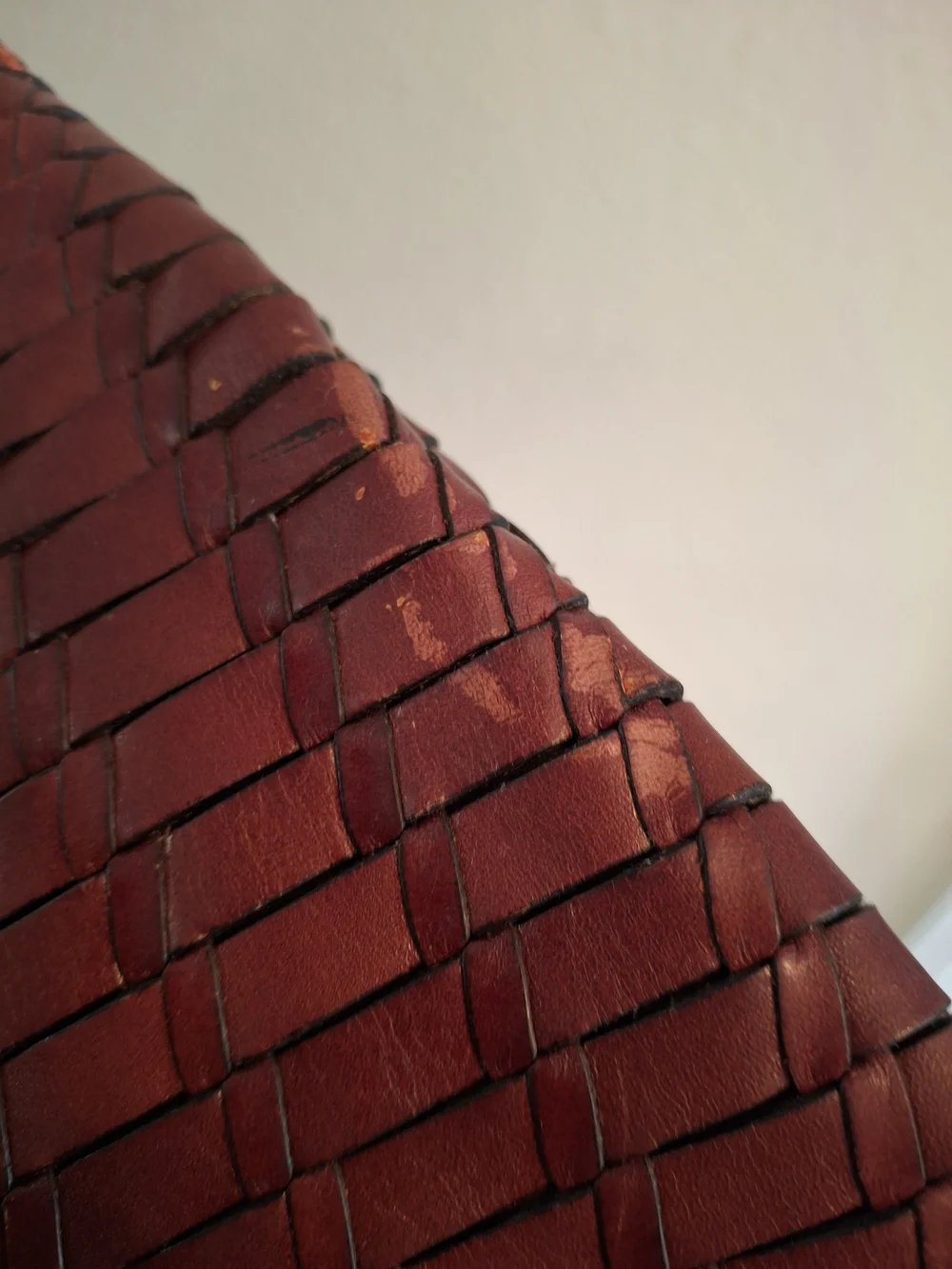 Vintage Fossil Woven Shoulder Bag in Dark Brown Basket Weave - Picture 4 of 5